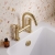 Delphi Axiom Crosshead Brushed Brass Swivel Spout Pillar Mounted Bath Filler Tap | Thumbnail Image