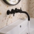 Delphi Axiom Crosshead Matt Black 3-Hole Wall Mounted Basin Mixer Tap | Thumbnail Image
