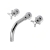 Delphi Axiom Crosshead Chrome 3-Hole Wall Mounted Basin Mixer Tap | Thumbnail Image