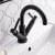 Delphi Axiom Dual Lever Matt Black Swivel Spout Mono Basin Mixer Tap (inc Press Top Waste) | Thumbnail Image