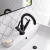 Delphi Axiom Dual Lever Matt Black Swivel Spout Mono Basin Mixer Tap (inc Press Top Waste) | Thumbnail Image