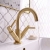 Delphi Axiom Dual Lever Brushed Brass Swivel Spout Mono Basin Mixer Tap (inc Press Top Waste) | Thumbnail Image