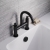 Delphi Axiom Dual Lever Matt Black Swivel Spout Pillar Mounted Bath Filler Tap | Thumbnail Image