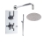 Delphi Axiom Lever Chrome Dual Concealed Shower Set with Large Drencher Head and Handset | Thumbnail Image