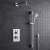 Delphi Axiom Lever Chrome Dual Concealed Shower Set with Large Drencher Head and Slide Rail Kit | Thumbnail Image