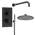 Delphi Axiom Lever Matt Black Dual Concealed Shower Set with Fixed Head and Handset | Thumbnail Image