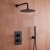 Delphi Axiom Lever Matt Black Dual Concealed Shower Set with Fixed Head and Handset | Thumbnail Image