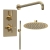 Delphi Axiom Lever Brushed Brass Dual Concealed Shower Set with Fixed Head and Handset | Thumbnail Image