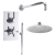 Delphi Axiom Lever Chrome Dual Concealed Shower Set with Fixed Head and Handset | Thumbnail Image