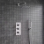 Delphi Axiom Lever Chrome Triple Concealed Shower Set with Large Drencher Head and Handset | Thumbnail Image