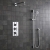 Delphi Axiom Lever Chrome Triple Concealed Shower Set with Large Drencher Head and Slide Rail Kit | Thumbnail Image
