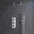 Delphi Axiom Lever Chrome Triple Concealed Shower Set with Fixed Head and Handset | Thumbnail Image
