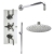 Delphi Axiom Lever Chrome Triple Concealed Shower Set with Fixed Head and Handset | Thumbnail Image