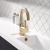 Delphi Axiom Lever Brushed Brass Side Lever Mono Basin Mixer Tap (inc Press Top Waste) | Thumbnail Image