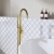 Delphi Axiom Lever Brushed Brass Floor Standing Bath Shower Mixer Tap (inc Kit) | Thumbnail Image