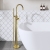 Delphi Axiom Lever Brushed Brass Floor Standing Bath Shower Mixer Tap (inc Kit) | Thumbnail Image