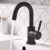 Delphi Axiom Lever Matt Black Side Lever Mono Basin Mixer Tap (inc Press Top Waste) | Thumbnail Image