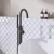 Delphi Axiom Lever Matt Black Floor Standing Bath Shower Mixer Tap (inc Kit) | Thumbnail Image