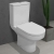 Delphi Bayeux2 Rimless Open Back Close Coupled Toilet with Push Button Cistern - Soft Close Seat