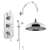 Delphi Belgravia Chrome Triple Concealed Shower Set with Large Drencher Head and Slide Rail Kit | Thumbnail Image