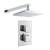 Delphi Bramwell Thermostatic Dual Concealed Mixer Shower with Fixed Shower Head - Chrome