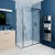 Delphi Calibre Brushed Pewter 6mm Rectangular Sliding Door Shower Enclosure (1900mm High) | Thumbnail Image