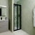 Delphi Calibre Matt Black 4mm Bi-Fold Shower Door 700mm Wide | Thumbnail Image