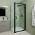 Delphi Calibre Matt Black 6mm Hinged Shower Door (1900mm High) | Thumbnail Image