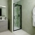 Delphi Calibre Matt Black 6mm Hinged Shower Door 760mm Wide | Thumbnail Image