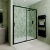 Delphi Calibre Matt Black 6mm Sliding Shower Door 1600mm Wide | Thumbnail Image