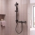 Delphi Cara Round Matt Black Bar Mixer Shower Set with Slide Rail Kit | Thumbnail Image
