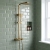 Delphi Chilton Thermostatic Bar Mixer Shower with Fixed Head and Shower Kit - Brushed Brass | Thumbnail Image