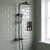 Delphi Chilton Thermostatic Bar Mixer Shower with Shower Kit + Fixed Shower Head - Black | Thumbnail Image