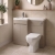 Delphi City 1000mm 2-Door L-Shaped Toilet and Basin Bathroom Furniture Combination Unit | Thumbnail Image