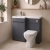 Delphi City 1000mm 2-Door L-Shaped Toilet and Basin Bathroom Furniture Combination Unit | Thumbnail Image