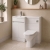 Delphi City 1000mm 2-Door L-Shaped Toilet and Basin Bathroom Furniture Combination Unit | Thumbnail Image