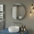 Delphi Compass Chrome Inset Framed Standard Bathroom Mirror 600mm x 600mm | Thumbnail Image