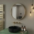 Delphi Compass Brushed Brass Inset Framed Standard Bathroom Mirror 600mm x 600mm | Thumbnail Image