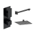 Delphi Edge Black Dual Concealed Shower Set with Fixed Head | Thumbnail Image