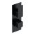Delphi Edge Black Dual Concealed Shower Set with Fixed Head | Thumbnail Image