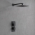 Delphi Edge Black Dual Concealed Shower Set with Fixed Head | Thumbnail Image
