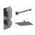 Delphi Edge Brushed Pewter Dual Concealed Shower Set with Fixed Head | Thumbnail Image