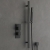 Delphi Edge Matt Black Dual Concealed Shower Set with Slide Rail Kit | Thumbnail Image