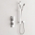 Delphi Edge Chrome Dual Concealed Shower Set with Slide Rail Kit | Thumbnail Image