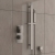 Delphi Edge Brushed Pewter Dual Concealed Shower Set with Slide Rail Kit | Thumbnail Image