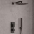 Delphi Edge Black Dual Concealed Shower Set with Fixed Head and Handset | Thumbnail Image