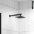Delphi Edge Black Dual Concealed Shower Set with Fixed Head
