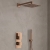 Delphi Edge Brushed Bronze Dual Concealed Shower Set with Fixed Head and Handset | Thumbnail Image