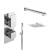 Delphi Edge Chrome Dual Concealed Shower Set with Fixed Head and Handset | Thumbnail Image