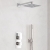 Delphi Edge Chrome Dual Concealed Shower Set with Fixed Head and Handset | Thumbnail Image